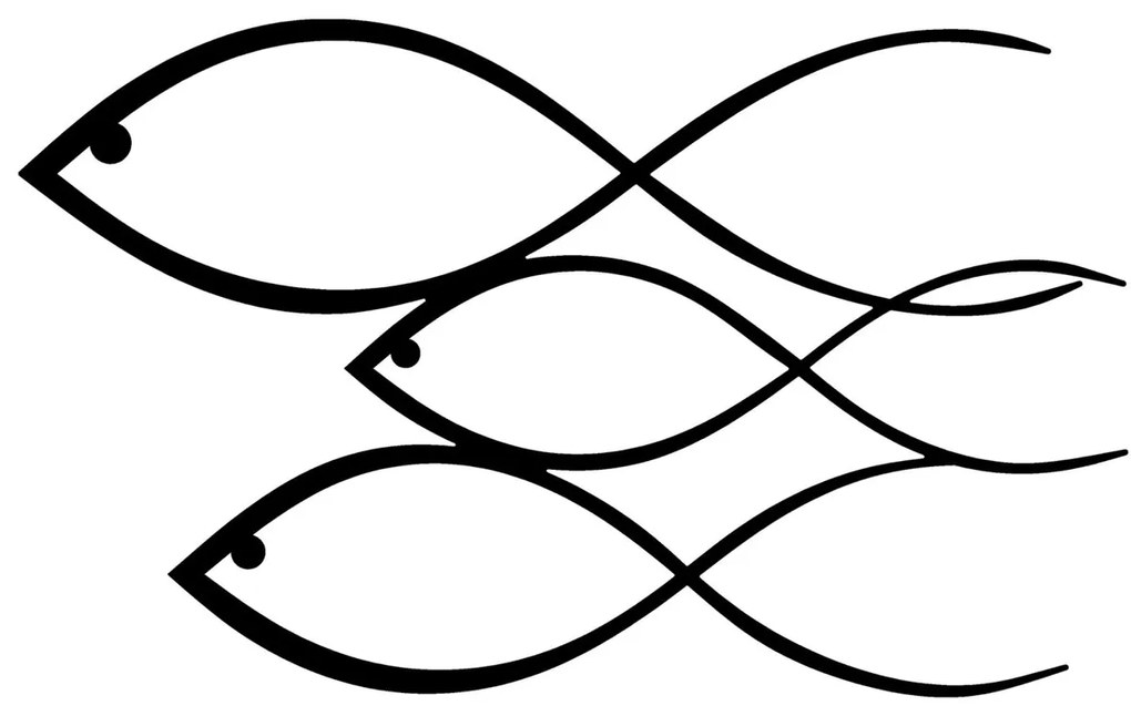 Acessório Decorativo de Parede Metal-248 – Preto – 50 x 30 cm