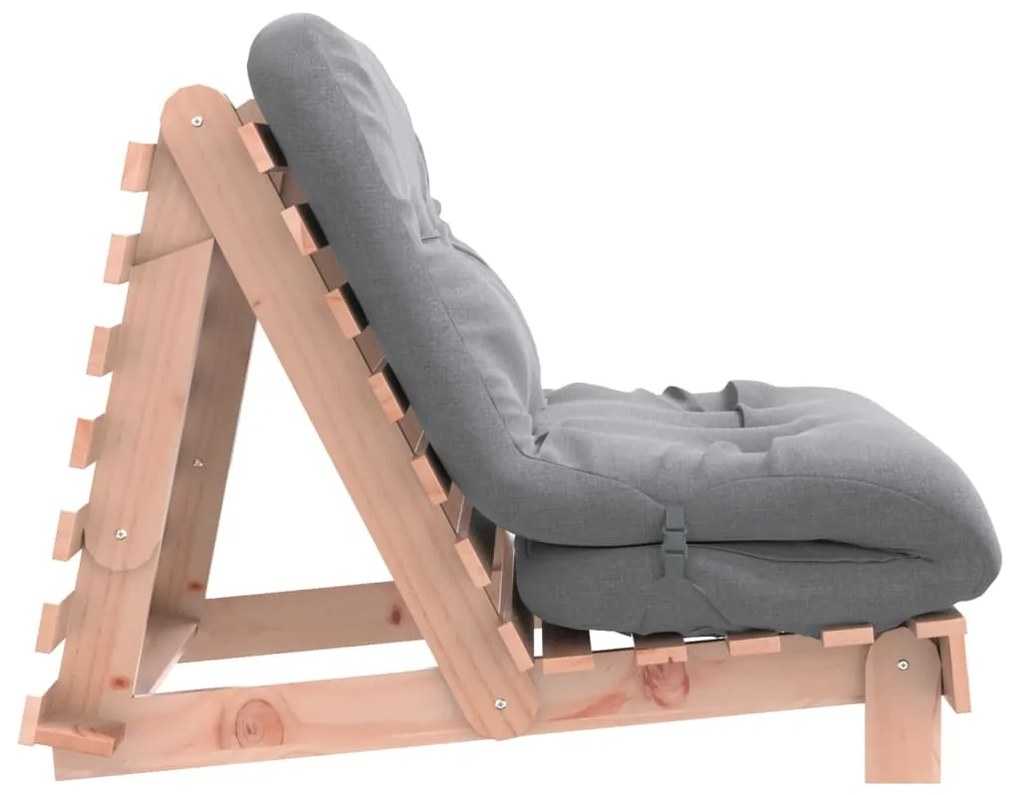 Sofá-cama futon com colchão 80x206x11 cm madeira douglas maciça