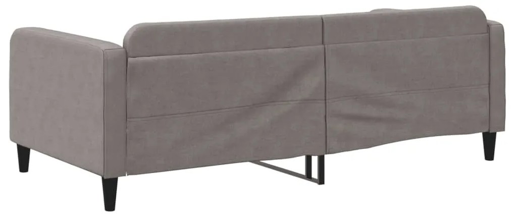 Sofá-cama 100x200 cm tecido cinzento-acastanhado