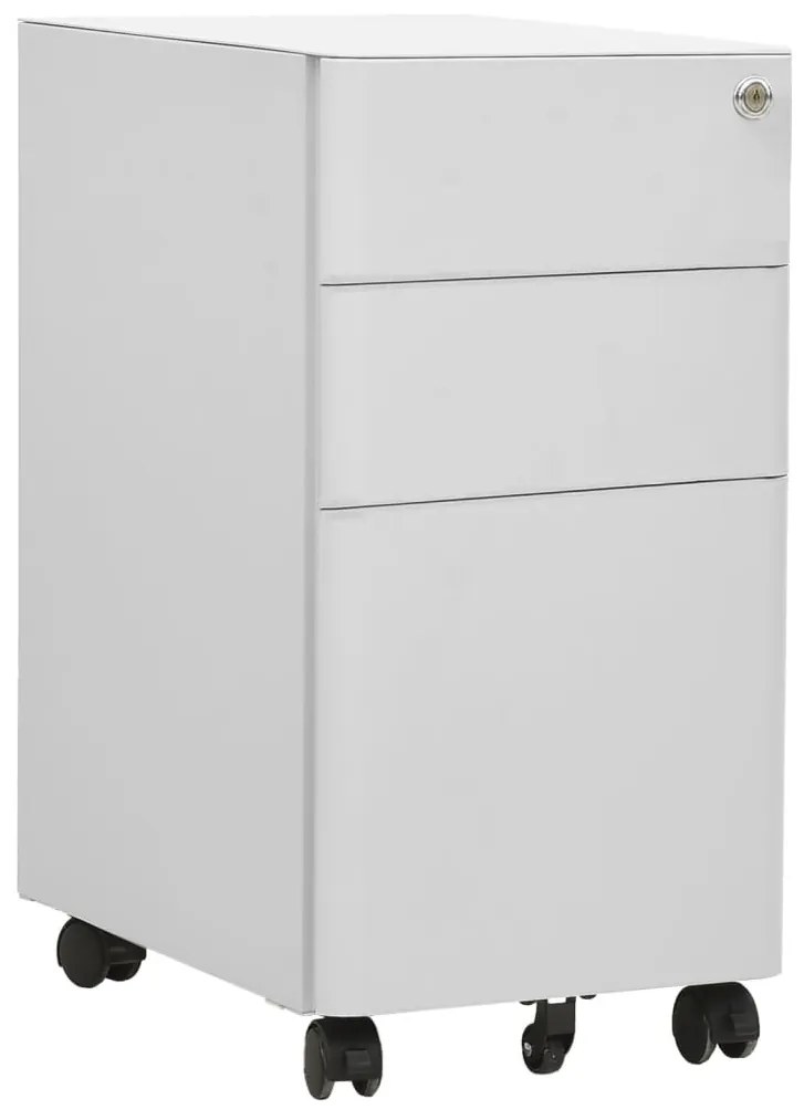 vidaXL Arquivador móvel aço 30x45x59 cm cinzento-claro