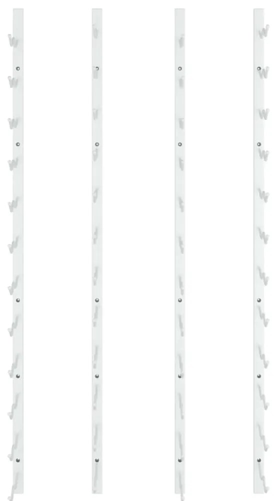 Garrafeira de parede para 24 garrafas 2 pcs ferro branco