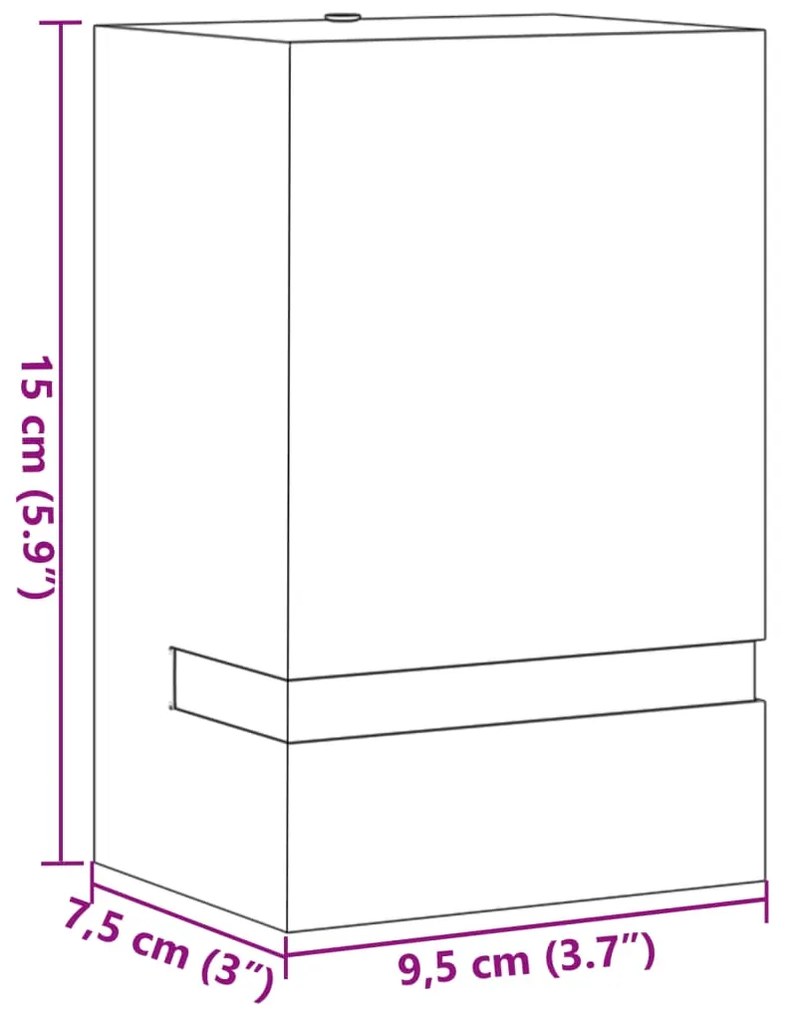 Candeeiro de parede para exterior aço inoxidável prateado