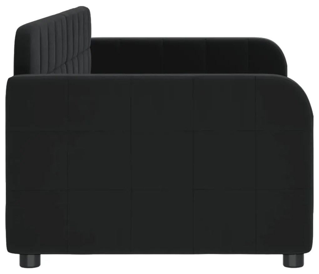 Sofá-cama 80x200 cm veludo preto