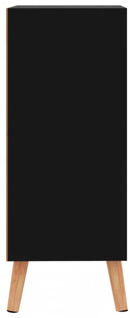 Aparador 60x30x72 cm derivados de madeira preto brilhante