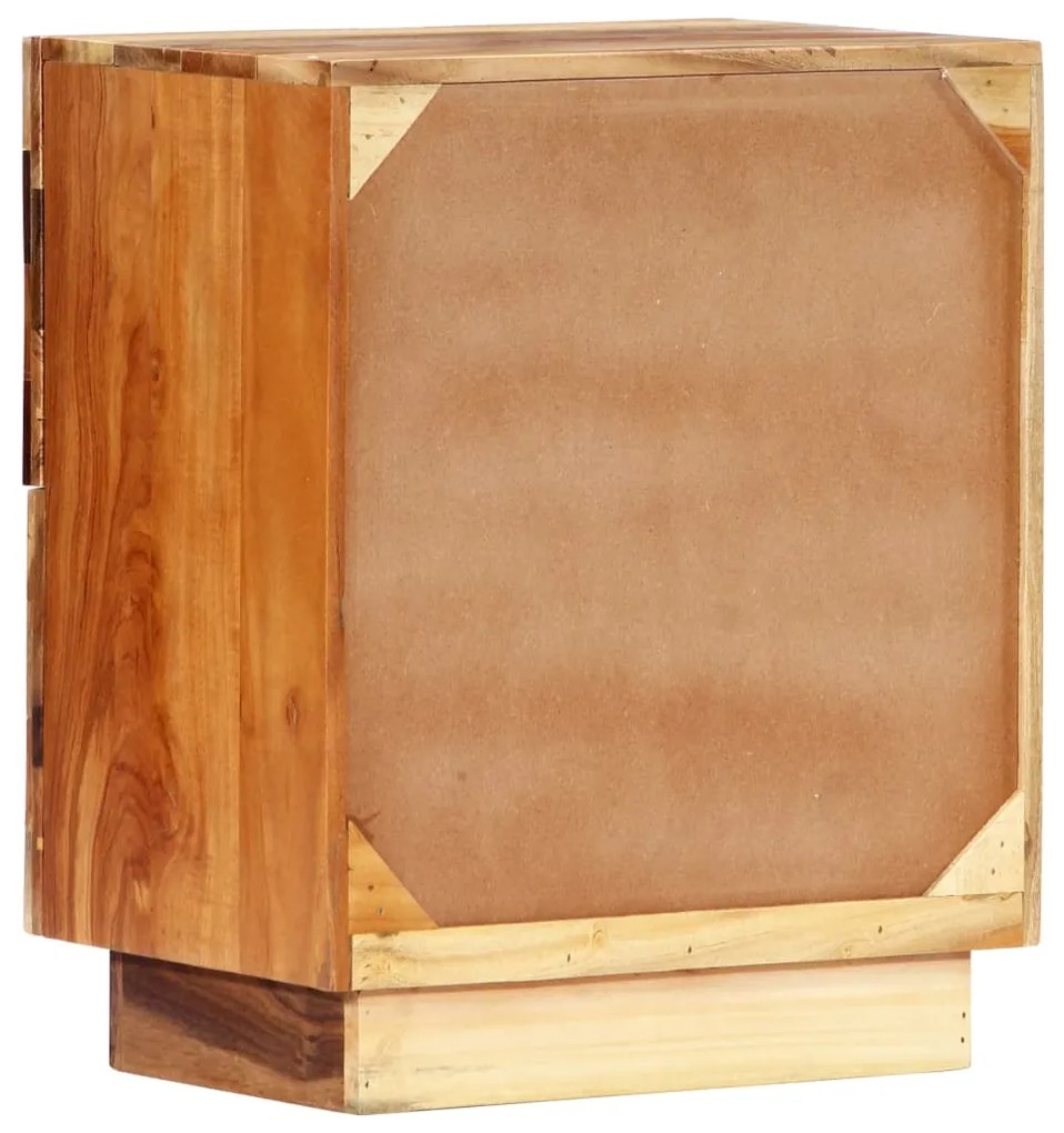 Mesa de cabeceira 40x30x50 cm madeira recuperada maciça