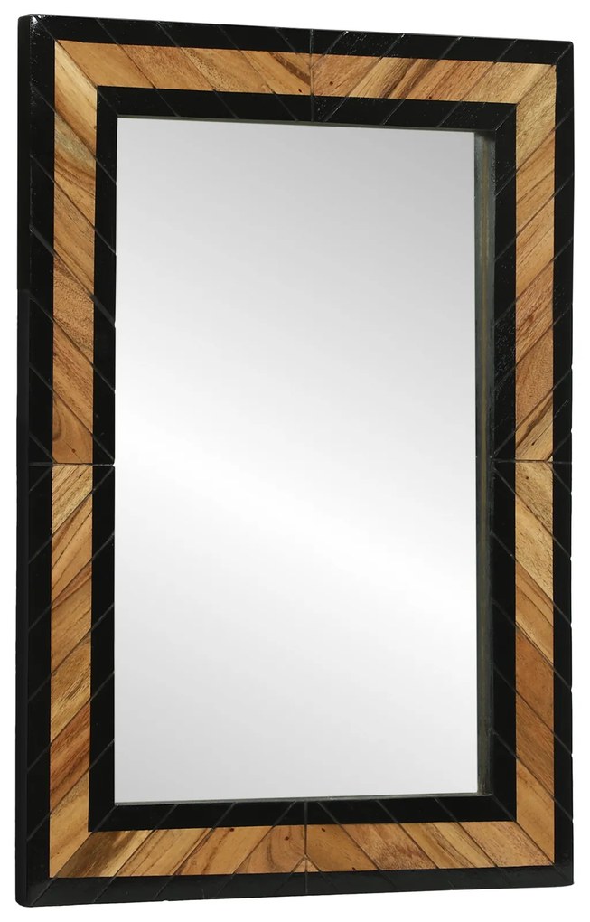 vidaXL Espelho 70x2x70 cm Madeira Sólida de Acácia