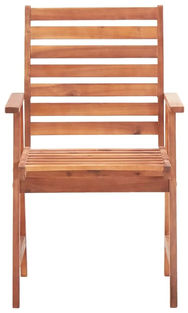 Cadeiras de jantar p/ jardim 3 pcs c/ almofadões acácia maciça