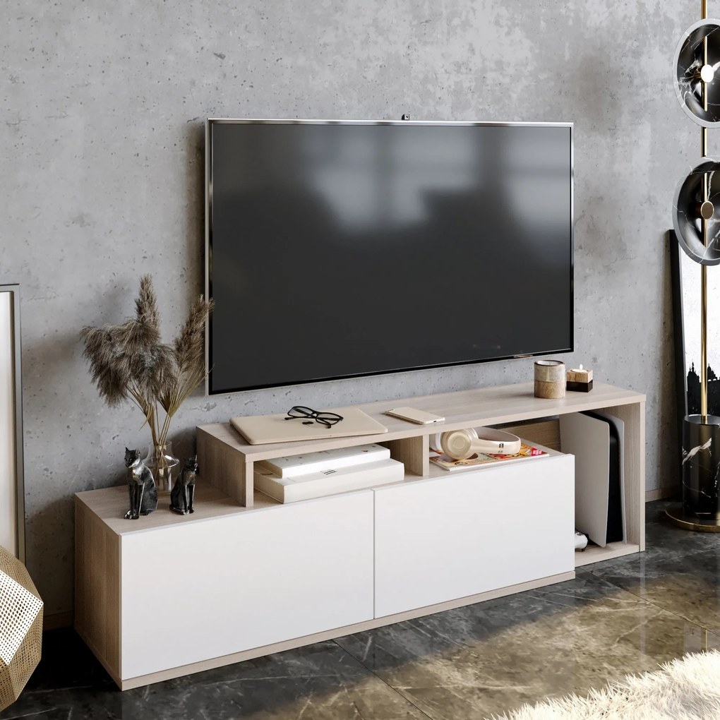 Suporte de TV Nexera – Cordoba Branco – 149,8 cm x 42,9 cm x 35,3 cm