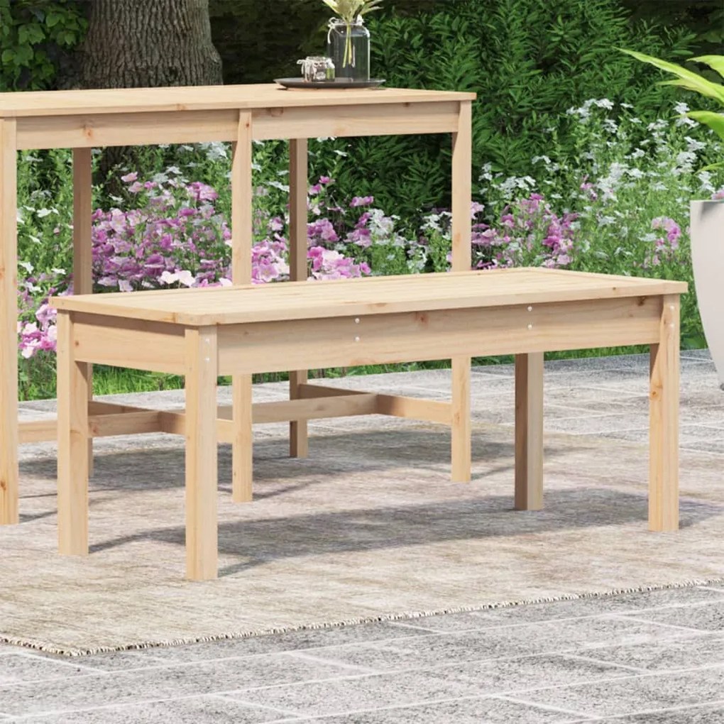 Banco de jardim 109x44x45 cm madeira de pinho maciça