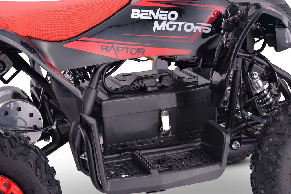 Moto 4 elétrica para crianças ATV Motors Raptor 800W Vermelha