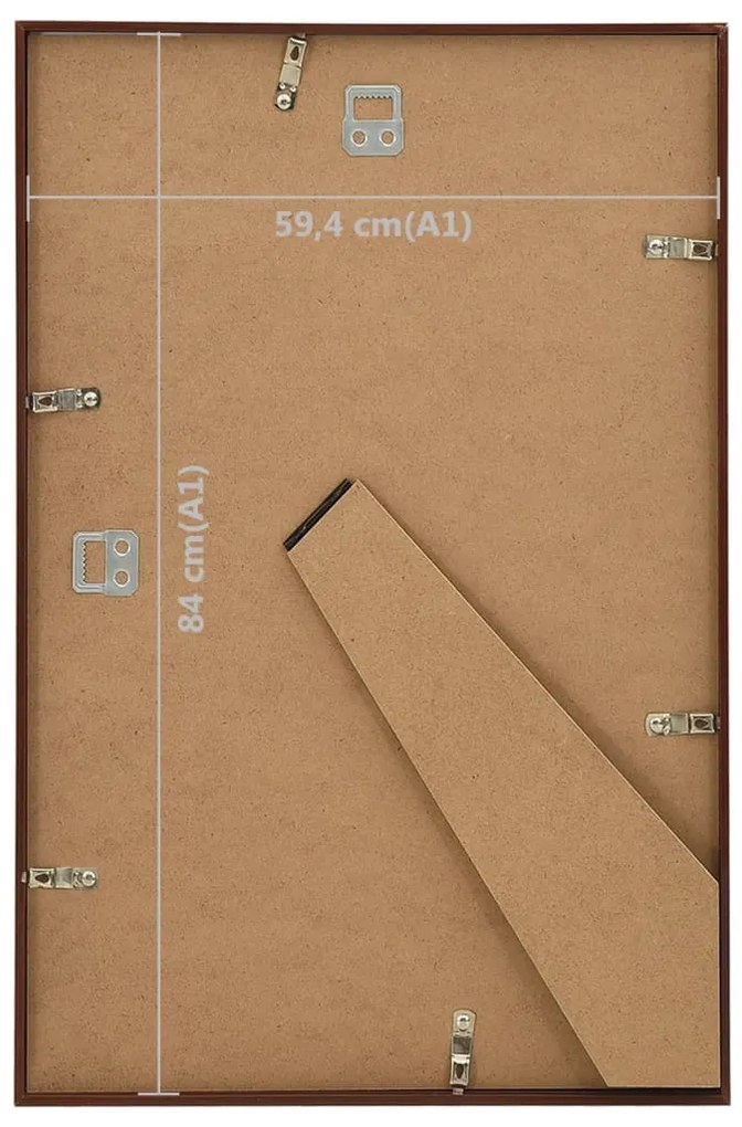 Molduras para parede ou mesa 5 pcs 59,4x84 cm MDF cor bronze