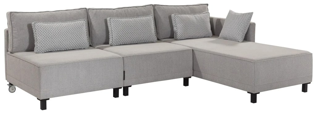 Sofá-Cama de Canto Matris – Cinzento – 285 x 90 x 192 cm