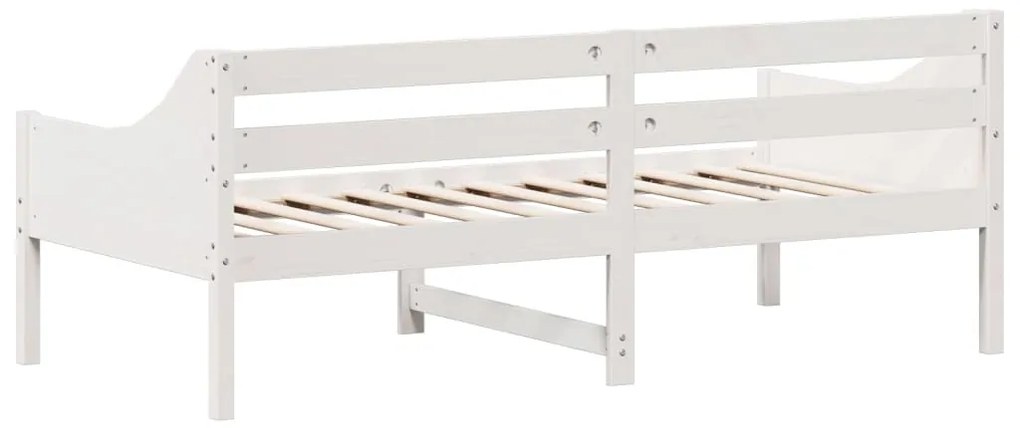 Sofá-cama sem colchão 90x190 cm madeira de pinho maciça branco