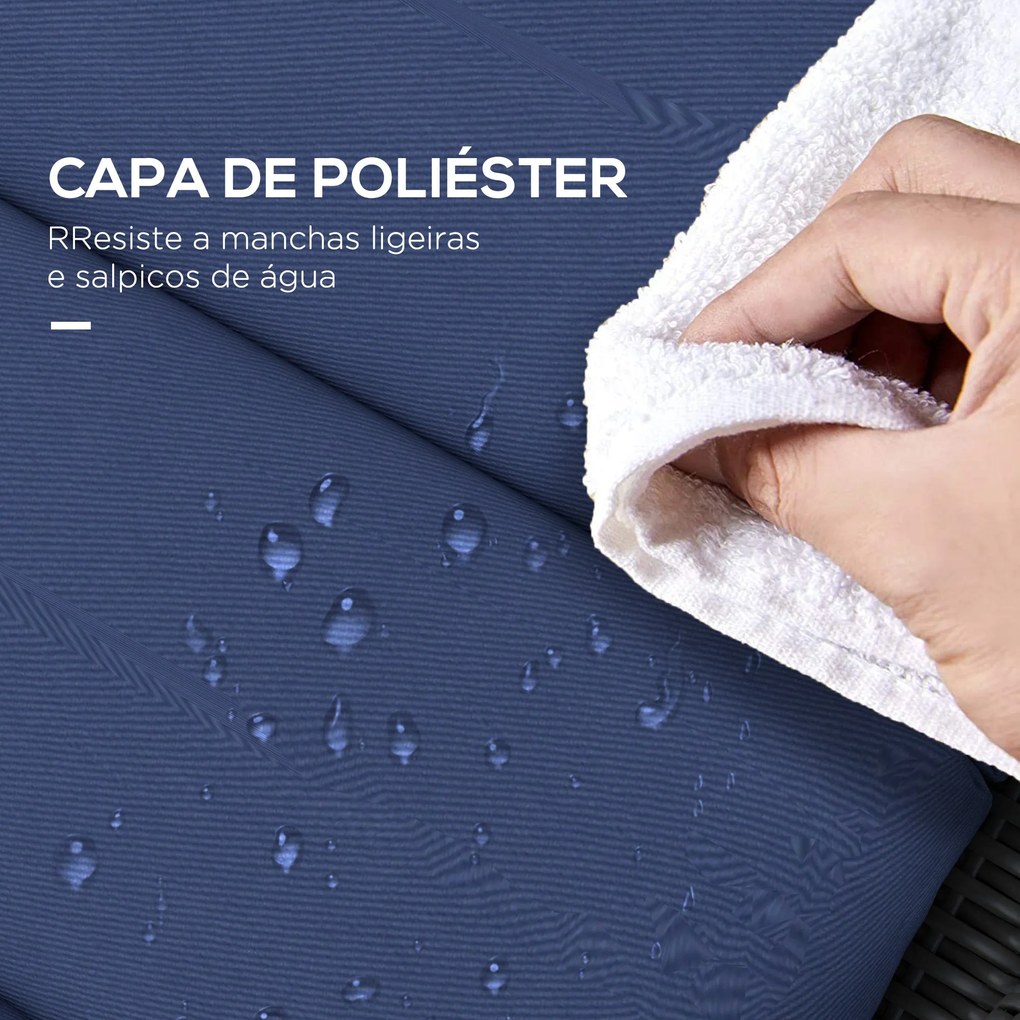 Almofada para Espreguiçadeira 196x63x6 cm Almofada para Espreguiçadeir