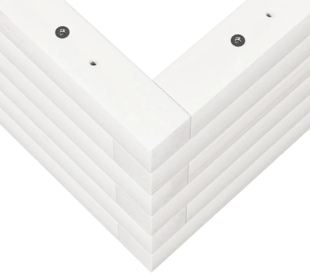 Vaso/floreira de jardim 110x60x23cm madeira pinho maciça branco