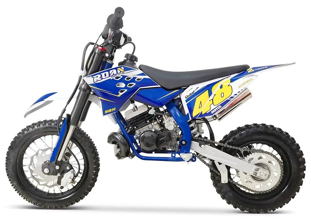 MINI MOTO Crianças MINICROSS gasolina Roan 50M 50cc 9cv 12/10" réplica KTM Azul