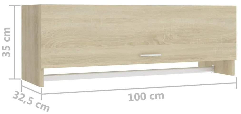 Roupeiro 100x32,5x35 cm derivados de madeira carvalho sonoma