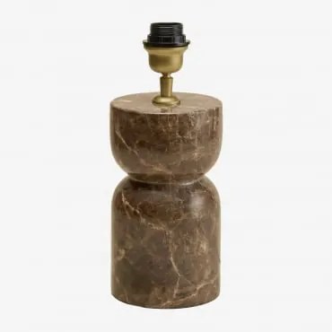 Base Para Lâmpada De Mesa Em Pedra Natural Diniz Mármore Castanho Emperador - Sklum