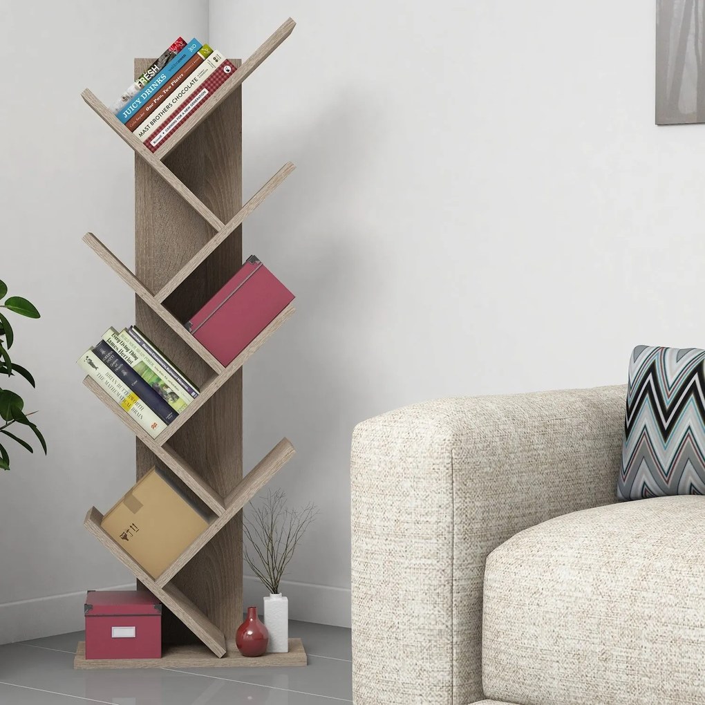 Estante Hitit – Nogueira – 46 cm x 128,5 cm x 22 cm