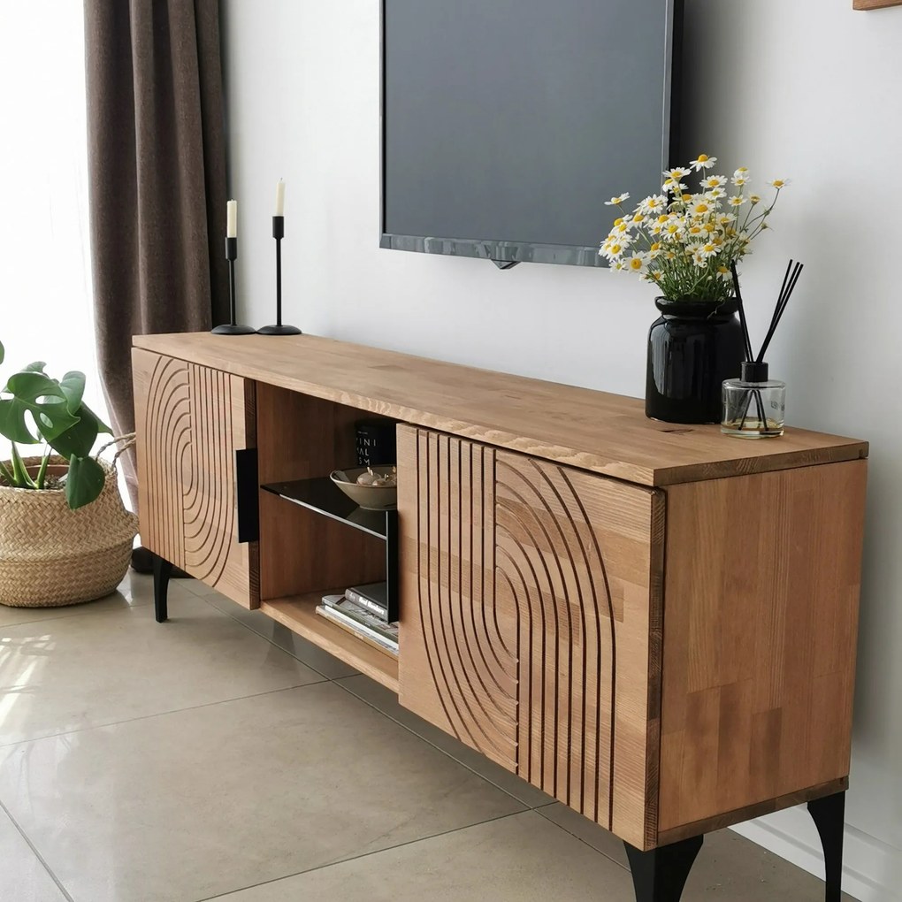 Unidade de TV Lidya – Carvalho – Largura: 150 cm Altura: 40 cm Profund