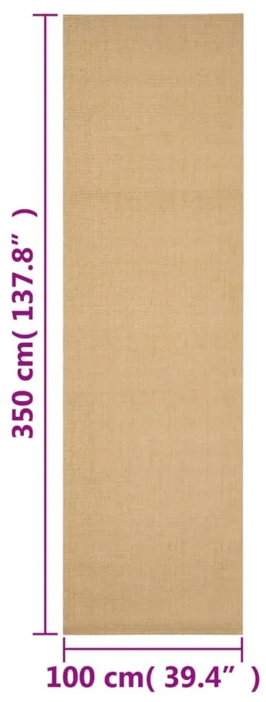 Tapete sisal natural 100x350 cm