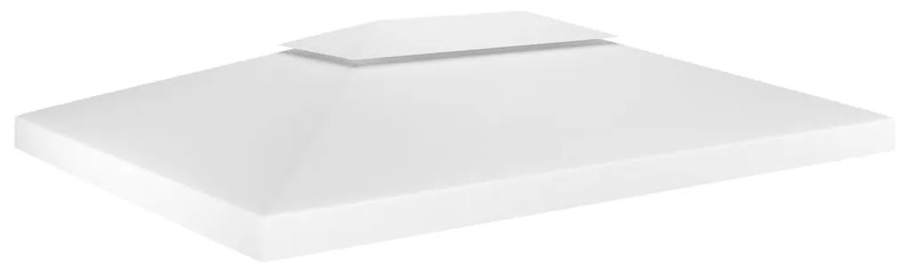 vidaXL Cobertura de gazebo com 2 camadas 310 g/m² 4x3 m branco