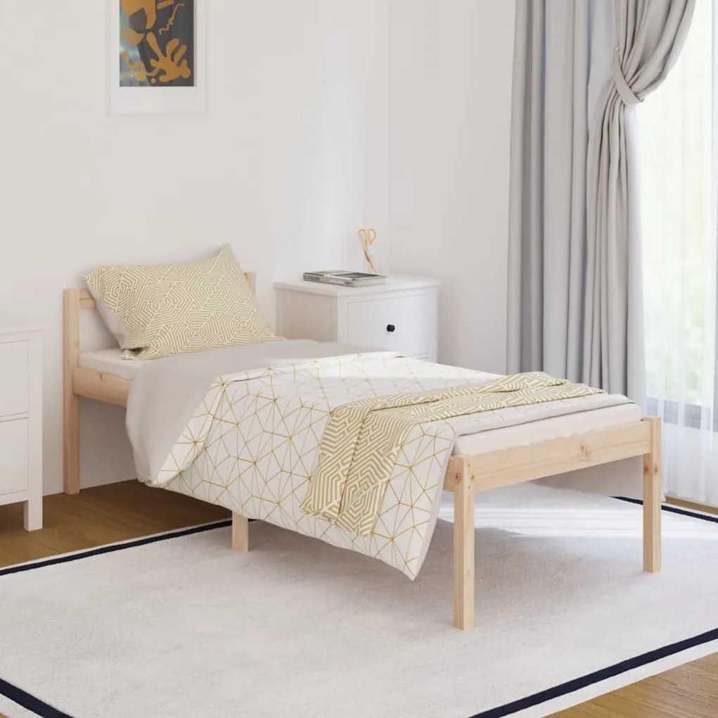 vidaXL Cama para idosos 90x200 cm pinho maciço