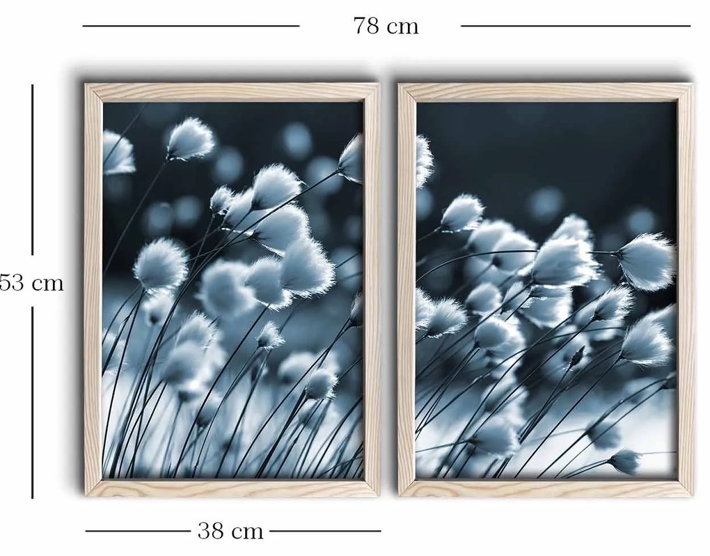 Pintura Decorativa em MDF com Moldura 2PKCT-008 – Multicolor – 38 x 53