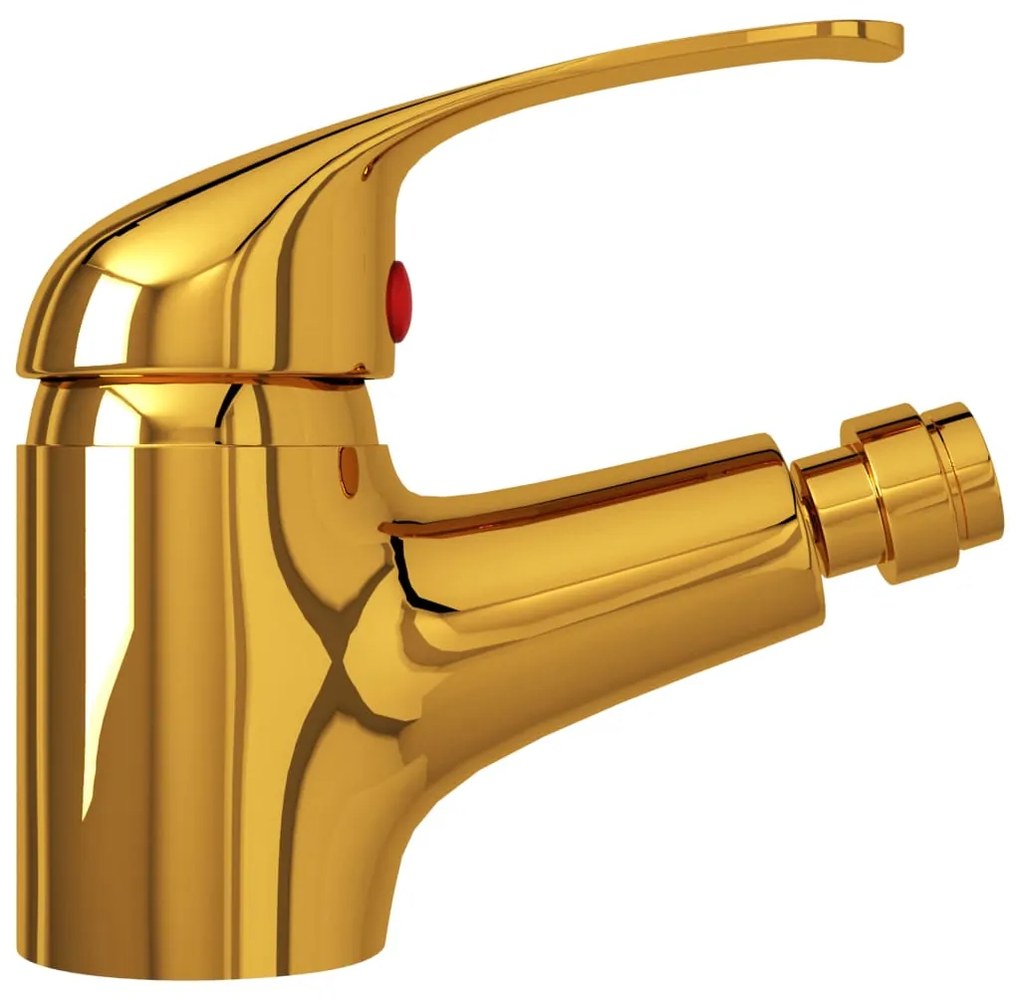 Torneira misturadora para bidé de casa de banho 13x12cm dourado