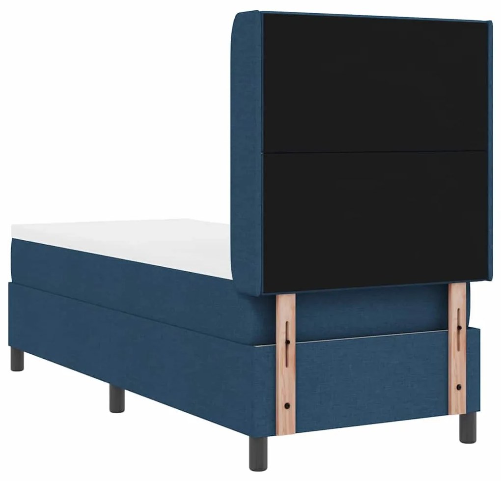 Cama Box com Colchão e Luz LED Azul, 80x200 cm, Tecido