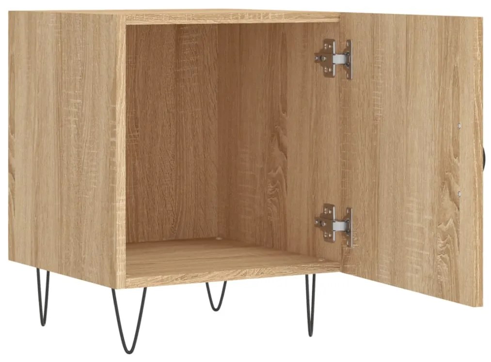 Mesa cabeceira 40x40x50 cm derivados de madeira carvalho sonoma