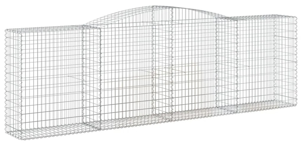 Cestos gabião arqueados 3pcs 400x50x120/140cm ferro galvanizado