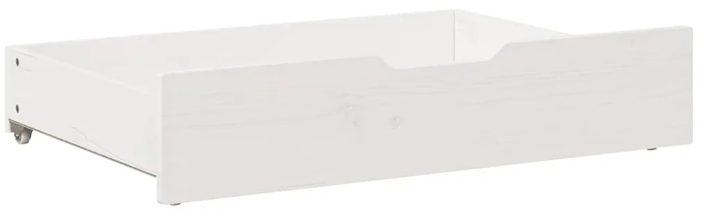 Gavetas para cama 2 pcs 80x55x17 cm pinho maciço branco