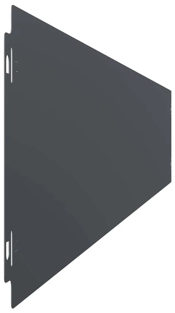 Orlas de relva 10 pcs antracite 15x103 cm aço laminado a frio