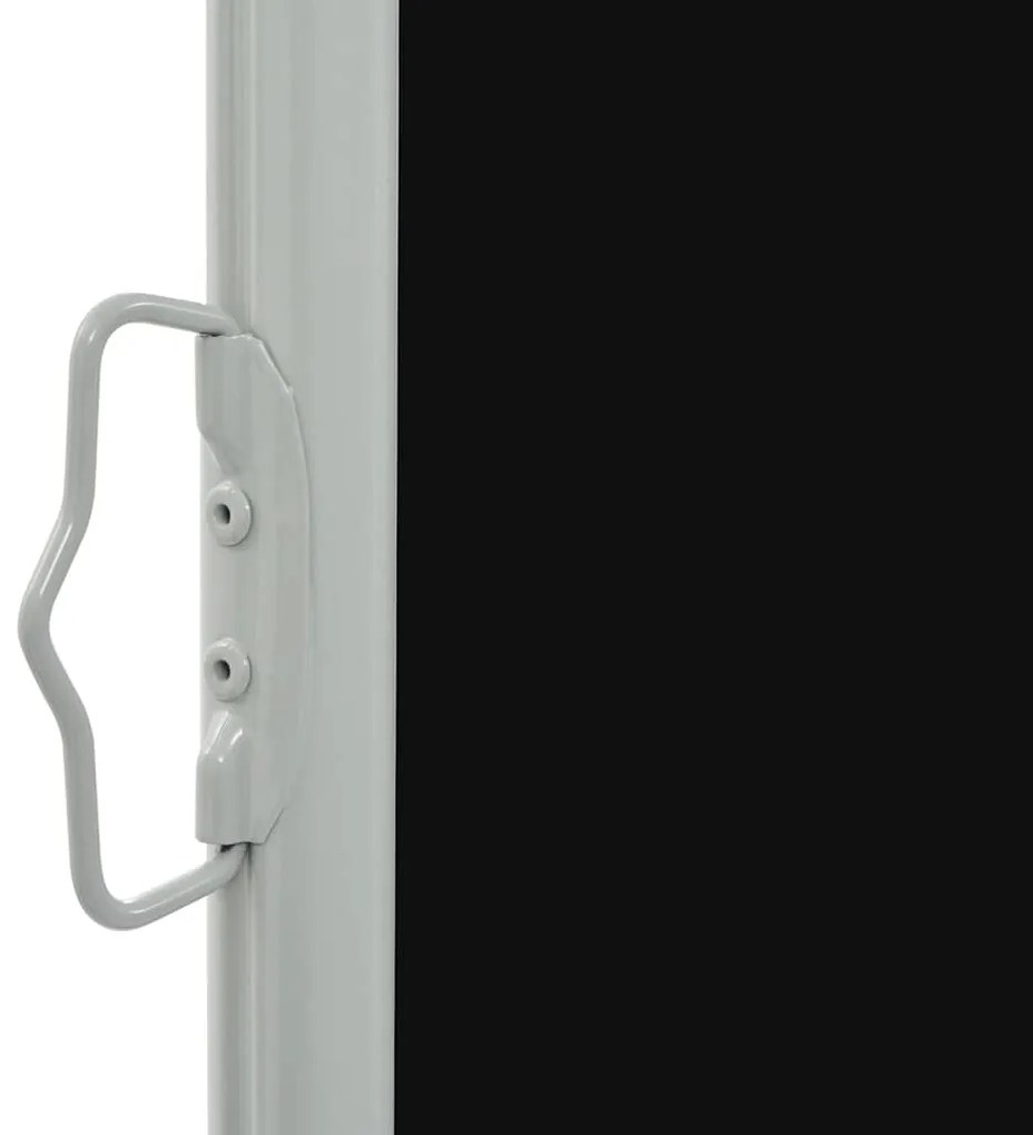 Toldo lateral retrátil para pátio 80x300 cm preto