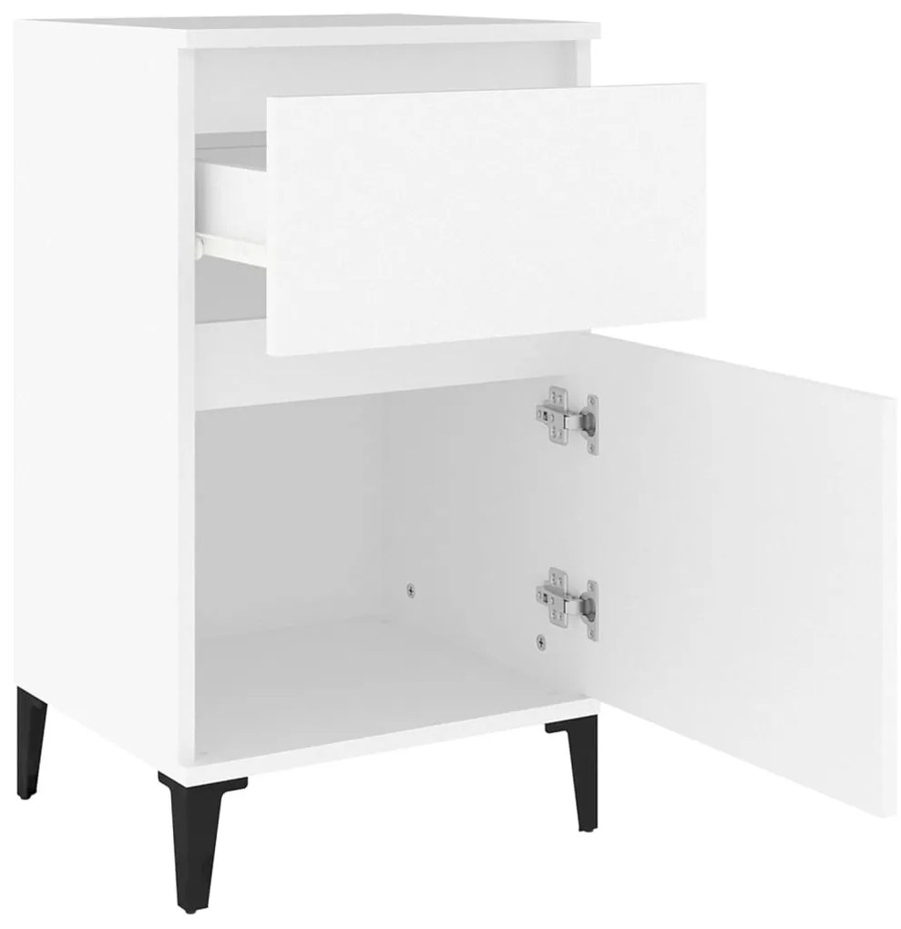 Mesa de cabeceira 40x35x70 cm branco