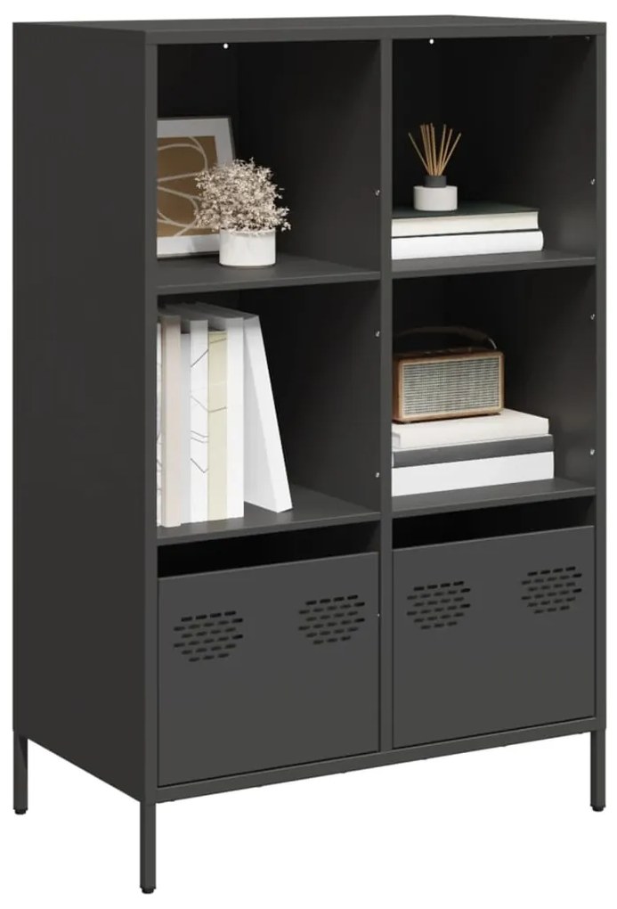 vidaXL Móvel alto 68x39x103,5 cm aço preto