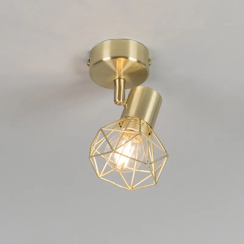 Conjunto de 4 focos Art Deco em latão giratório e inclinável - Mosh Moderno