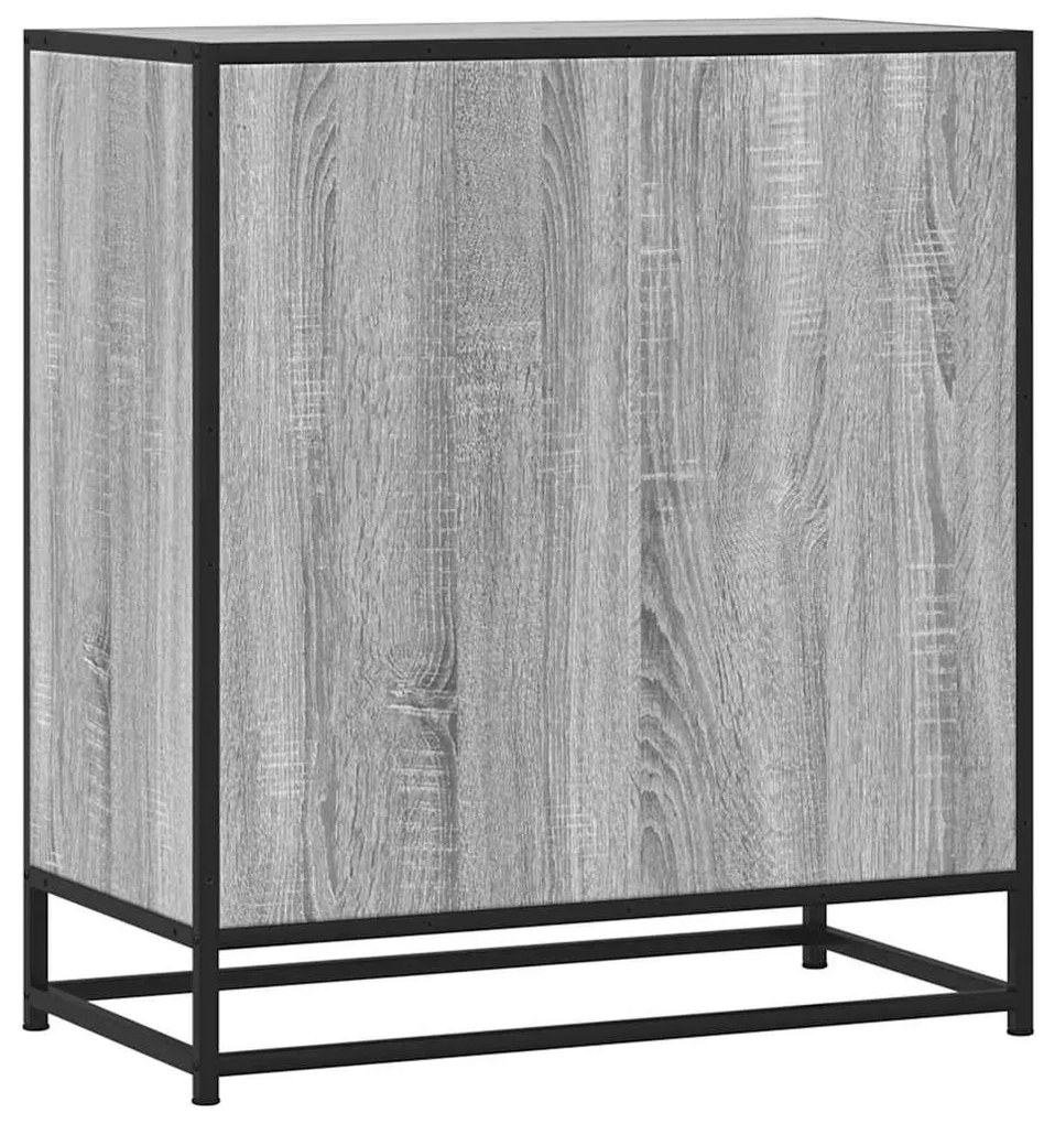 Aparador 68x35x76 cm deriv. de madeira/metal cinzento sonoma