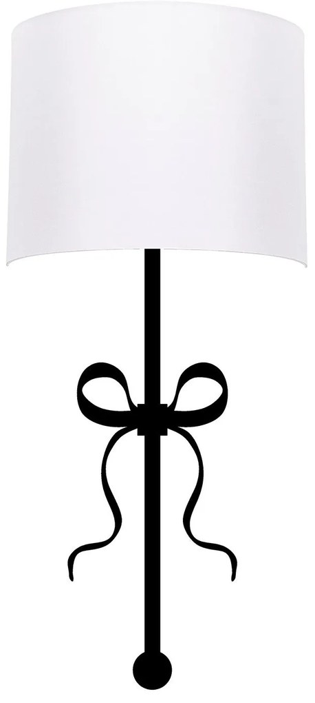 Candeeiro de Parede Asaf – Branco e Preto – 15 x 28 cm