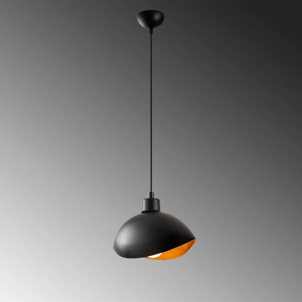 Candeeiro Suspenso Sivani – Preto – 28 x 15 cm