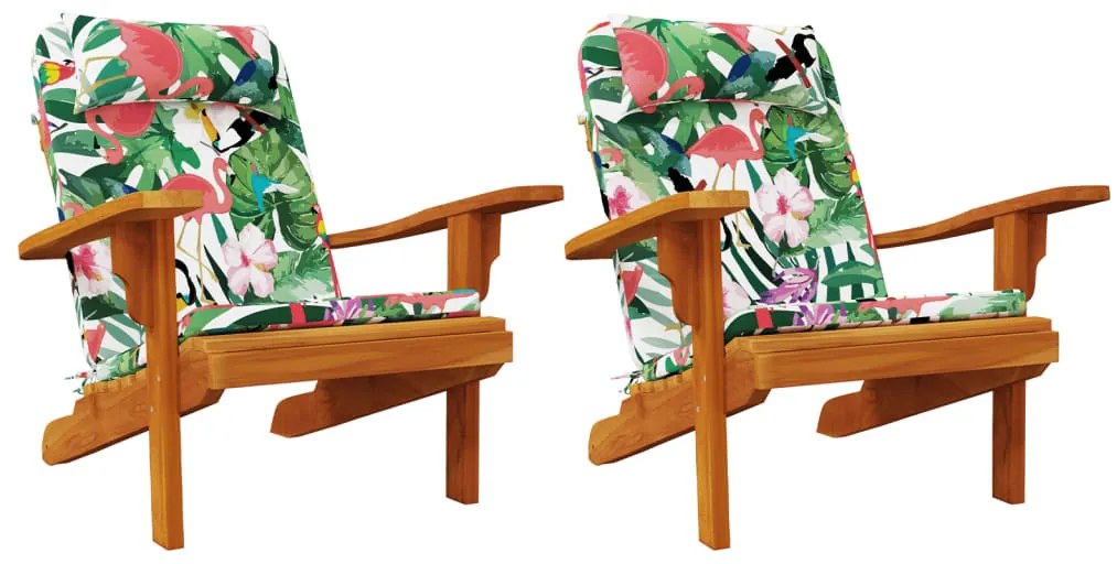 Almofadões p/ cadeira Adirondack 2 pcs tecido oxford multicor