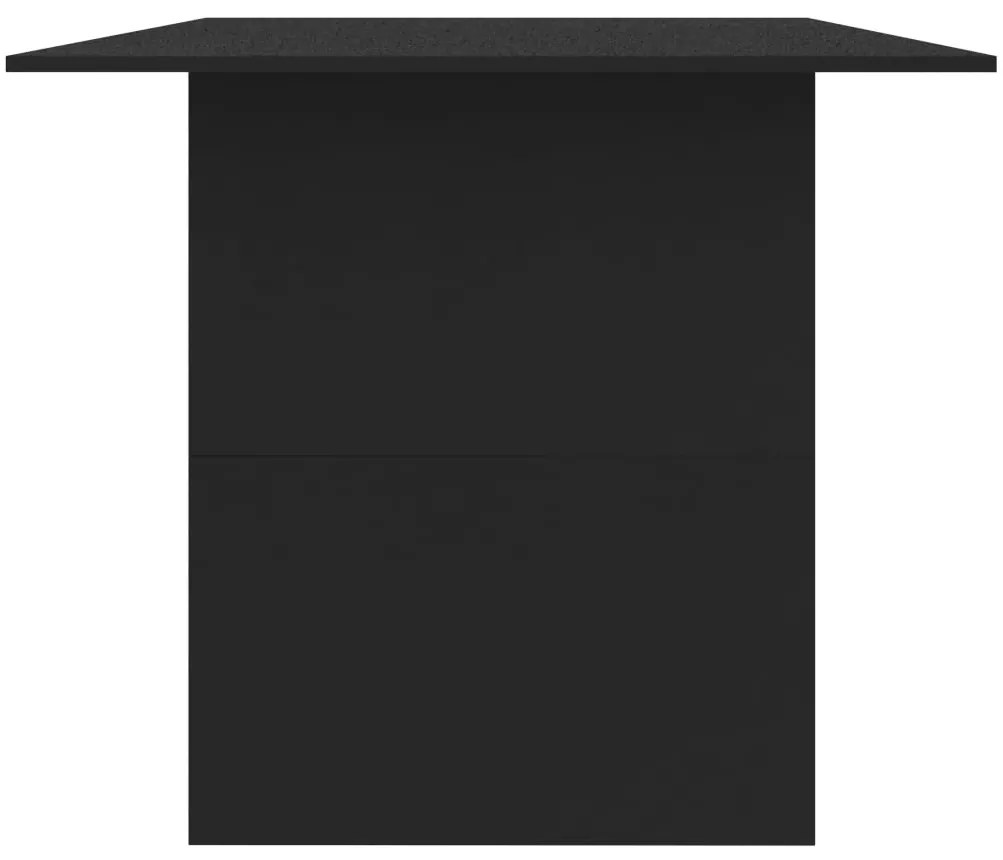Mesa de jantar 180x90x76 cm derivados de madeira preto