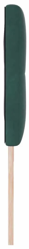 Cabeceira LED vidaXL Botão Tufted Verde Escuro 90 cm Veludo