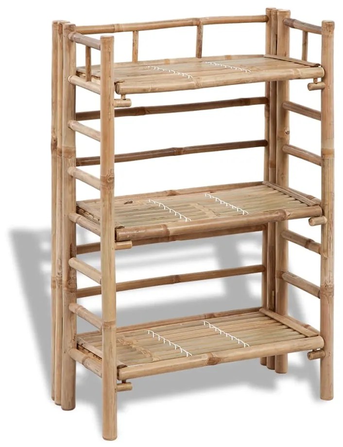 Rack para Plantas em Bambu 3 Níveis
