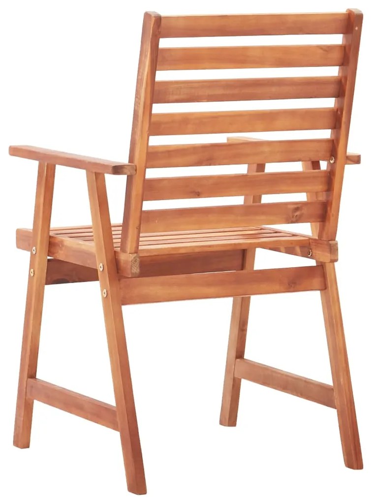 Cadeiras de jantar p/ jardim 3 pcs c/ almofadões acácia maciça