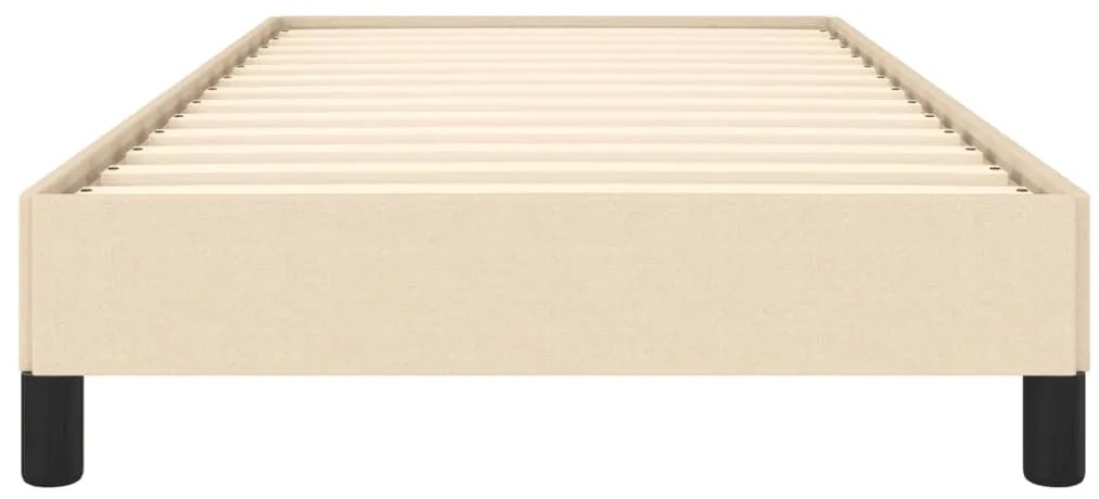 Estrutura de cama sem colchão 90x190 cm tecido creme