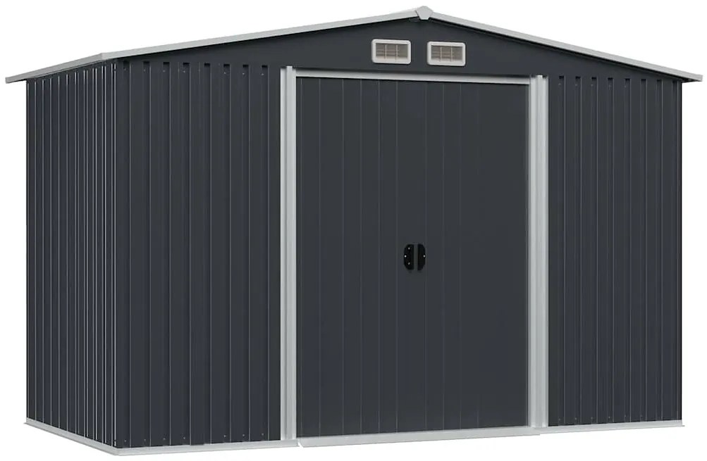 Abrigo de jardim 257x205x178 cm aço antracite