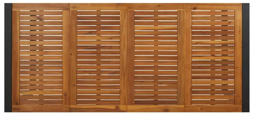 Mesa jardim c/ pernas em forma de U 200x90x75 cm acácia maciça