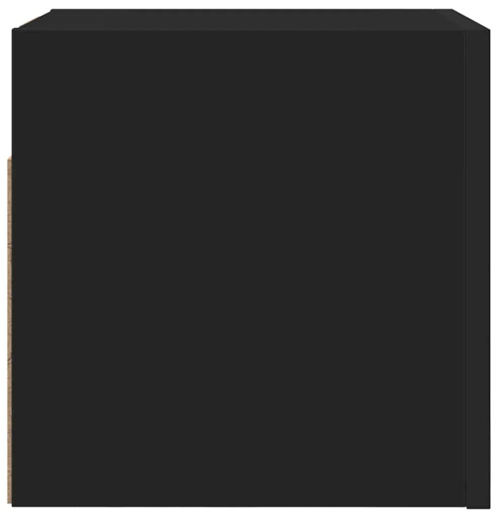 Móvel de TV de parede 30,5x30x30 cm preto
